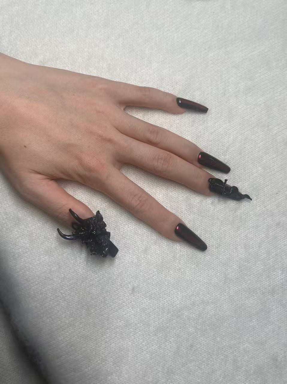 2 Blood Ritual Handmade Nail Craft