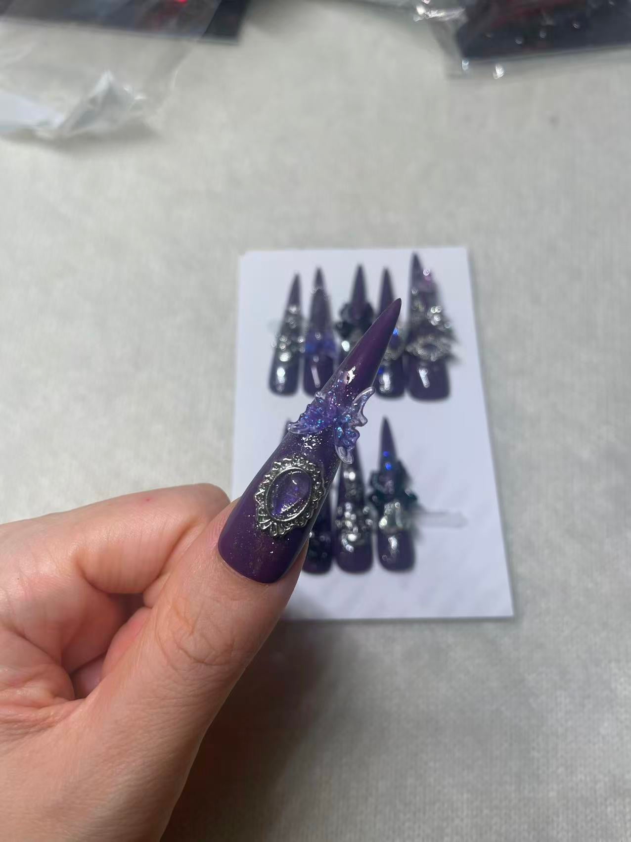 4 Purple Magic Nail Craft